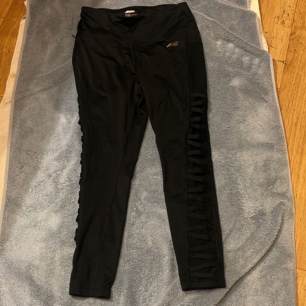 Avia Black Leggings with Side Detail